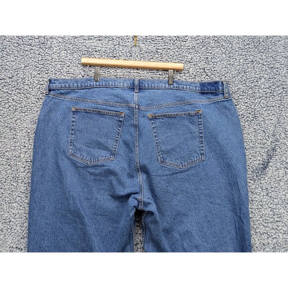 Abercrombie & Fitch Baggy Low Rise Jeans Size 36 / 22 Curve Love Boho Denim Blue - Picture 4 of 12